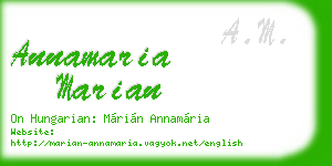 annamaria marian business card