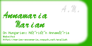 annamaria marian business card